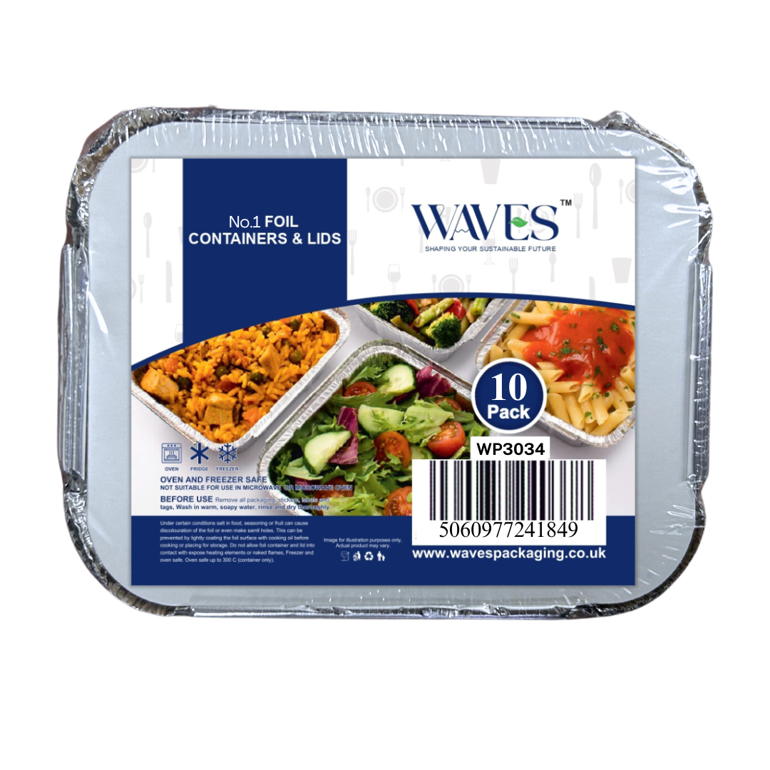 NO1 FOIL CONTAINER & LIDS 10 PACK